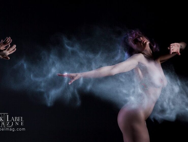 Black Label Beauties, Nude Art Magazine, sexy photography, nude woman, erotic, Zora Von Pavonine, powder, stardust, moondust